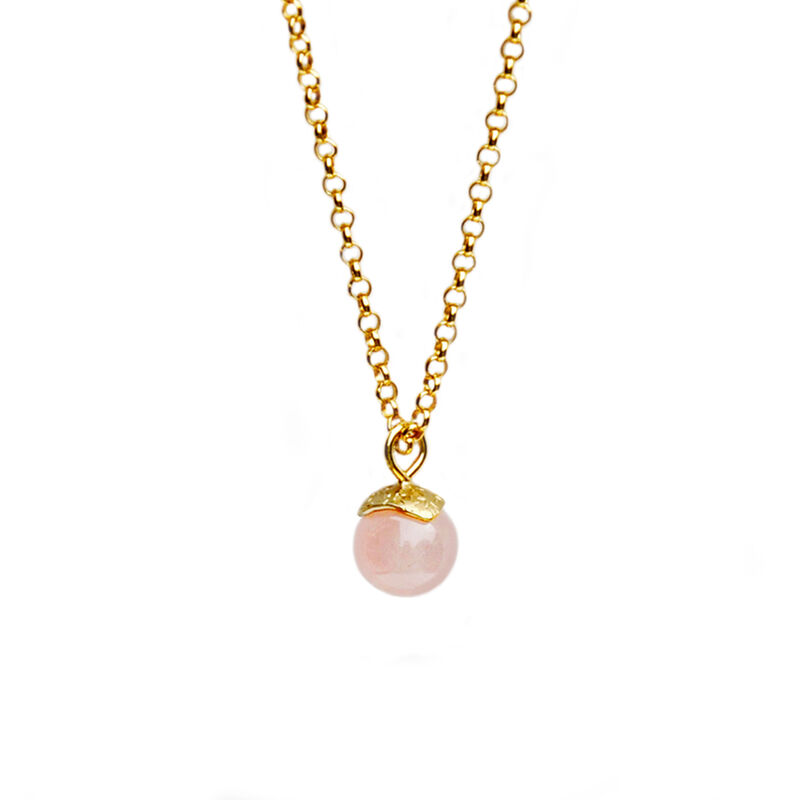 Silhouette gem pendant - vermeil &amp; rose quartz - product images  of 