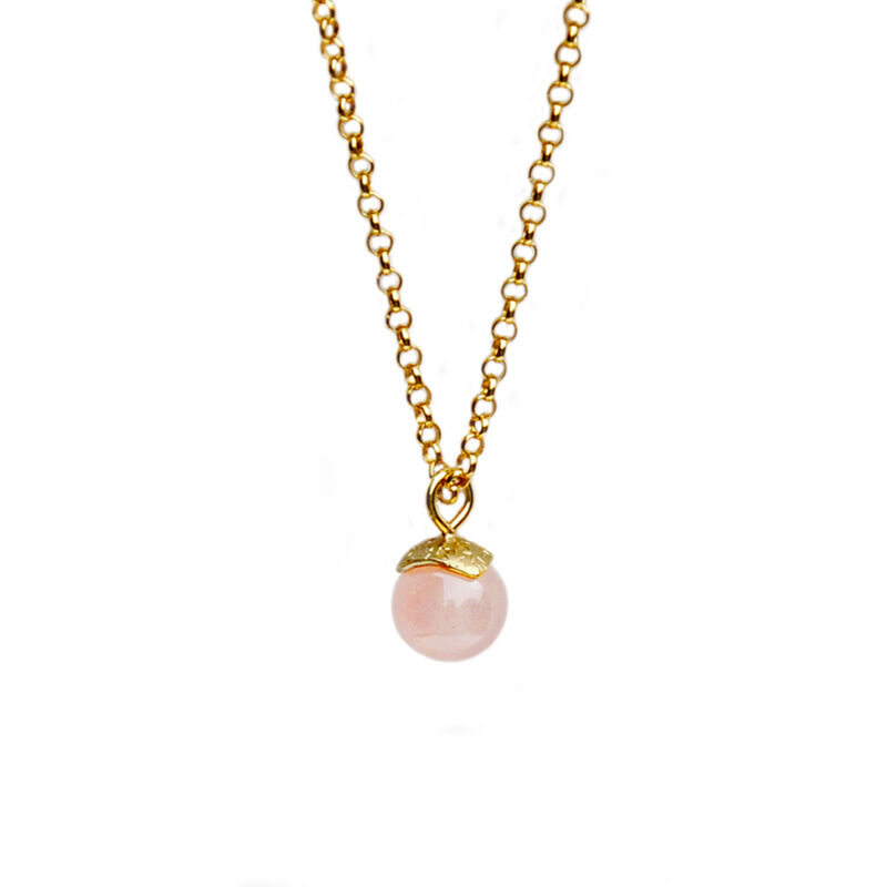 Silhouette gem pendant - vermeil &amp; rose quartz - product images  of 