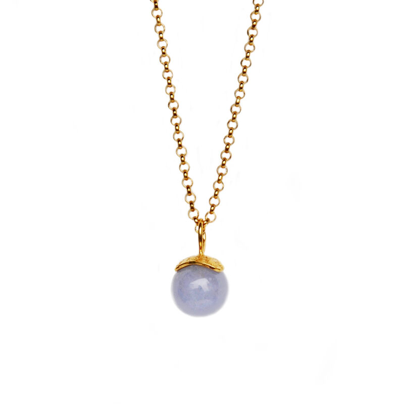 Silhouette gem pendant - vermeil &amp; chalcedony - product images  of 