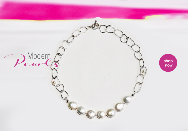 modern pearl jewellery by Katerina Damilos