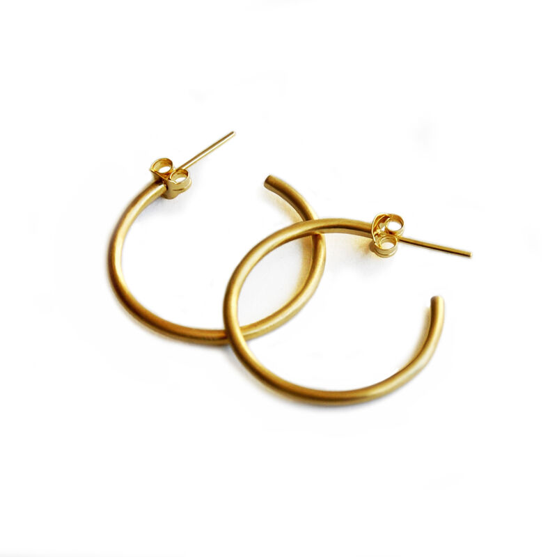 Minimalist hoops vermeil - product images  of 