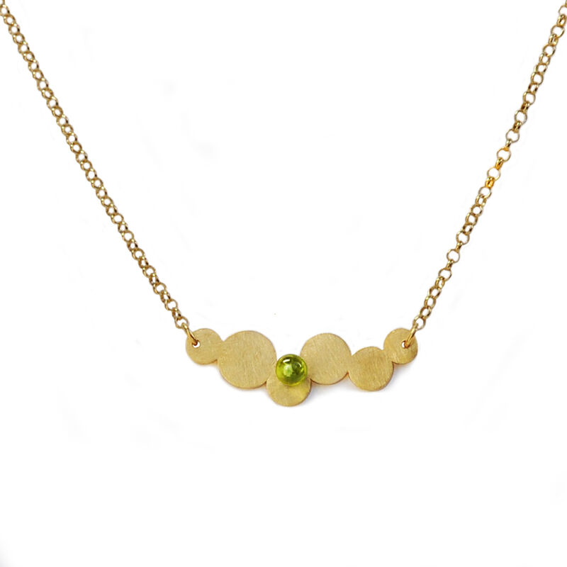 Sequin necklace vermeil & peridot - product images