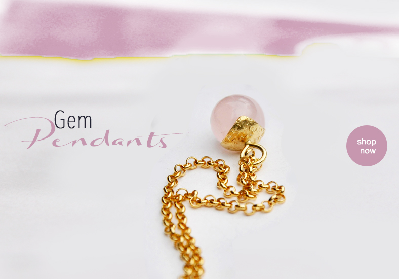 layering pendants vermeil with gemstones by Katerina Damilos