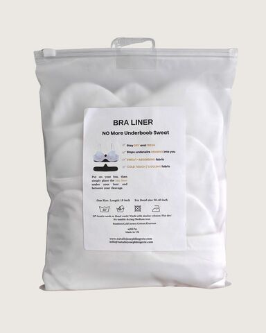 Bamboo & Cotton Bra Liners -  White 3 Pack - product images  of 