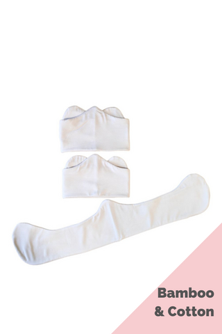Bamboo & Cotton Bra Liners -  White 3 Pack - product images  of 