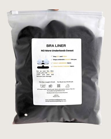 Bamboo & Cotton Bra Liners -  Black 3 Pack - product images  of 