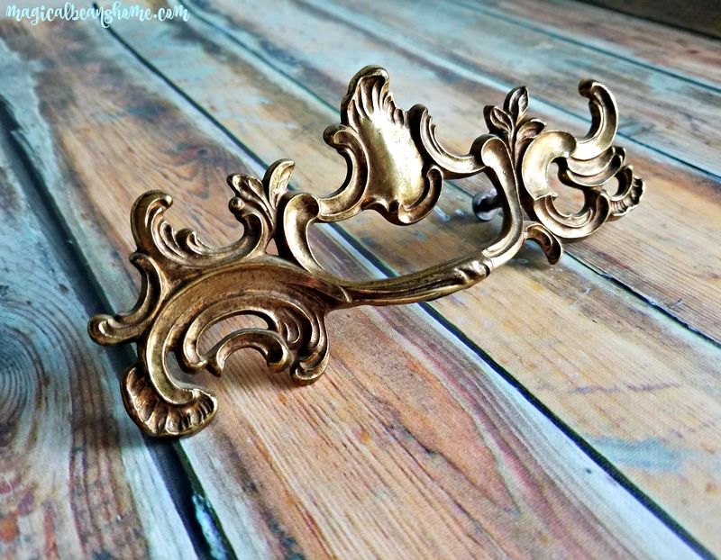 Vintage French Provincial Gold Drawer Pull Handle In Solid Br Vintage French Provincial Gold Drawer Pull Handle In Solid Br Product Images Of