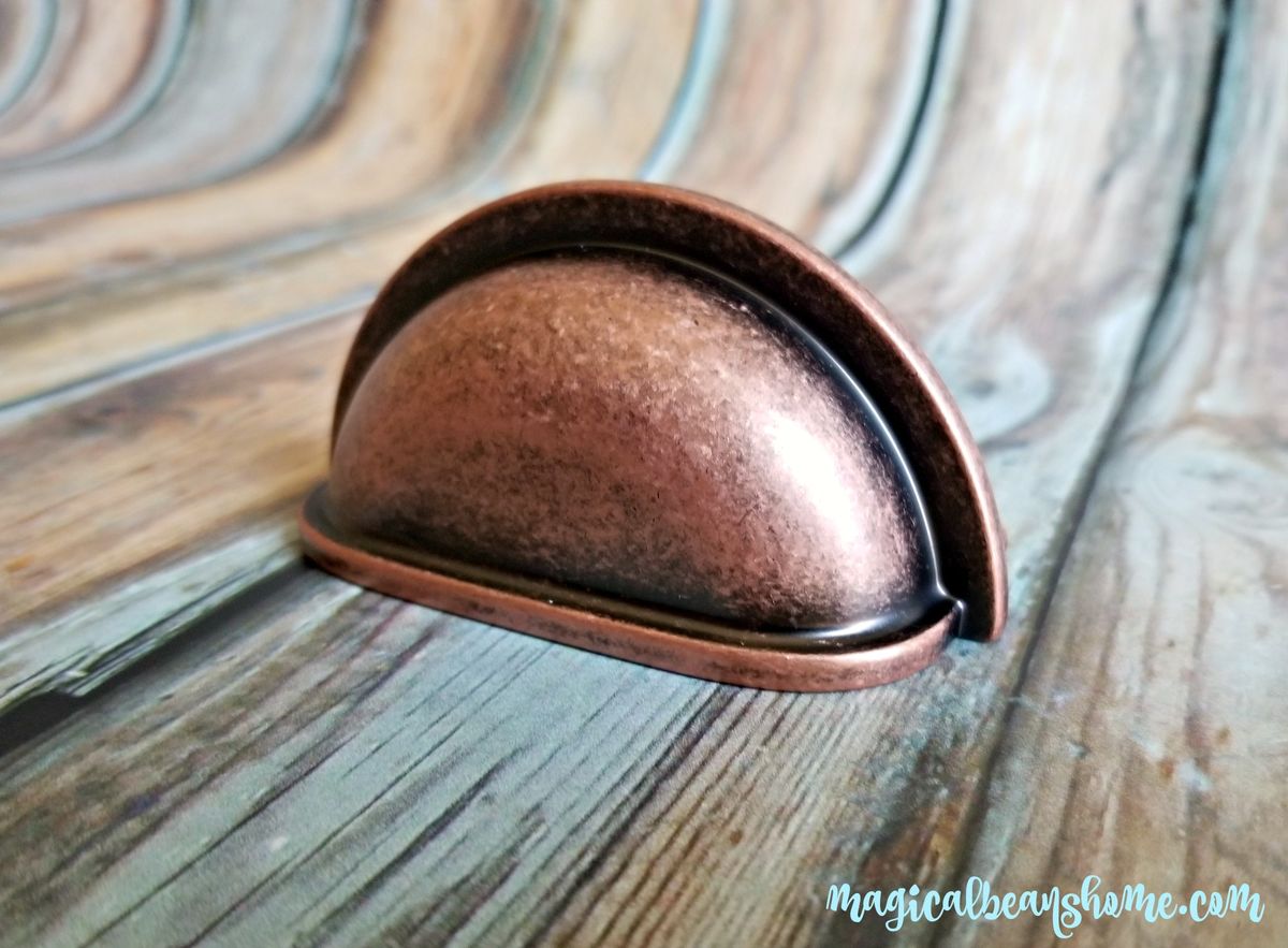 Decorative Weathered Copper Bin Cup Pulls Magical Beans Home