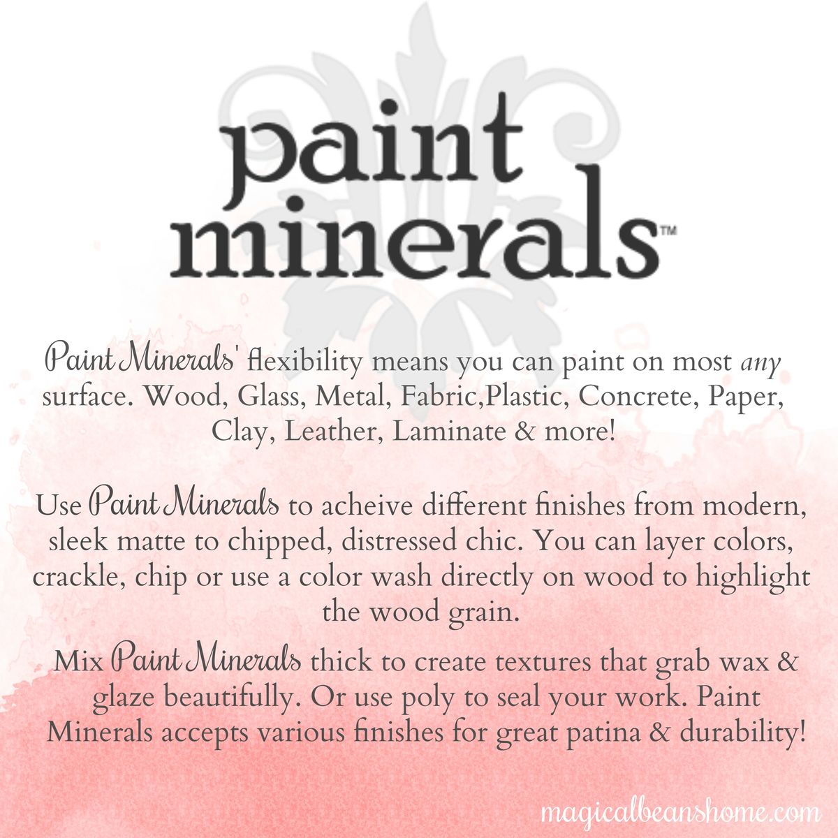 Paint Minerals Mineral Powder for DIY Chalk Style Paint in Quart Packs