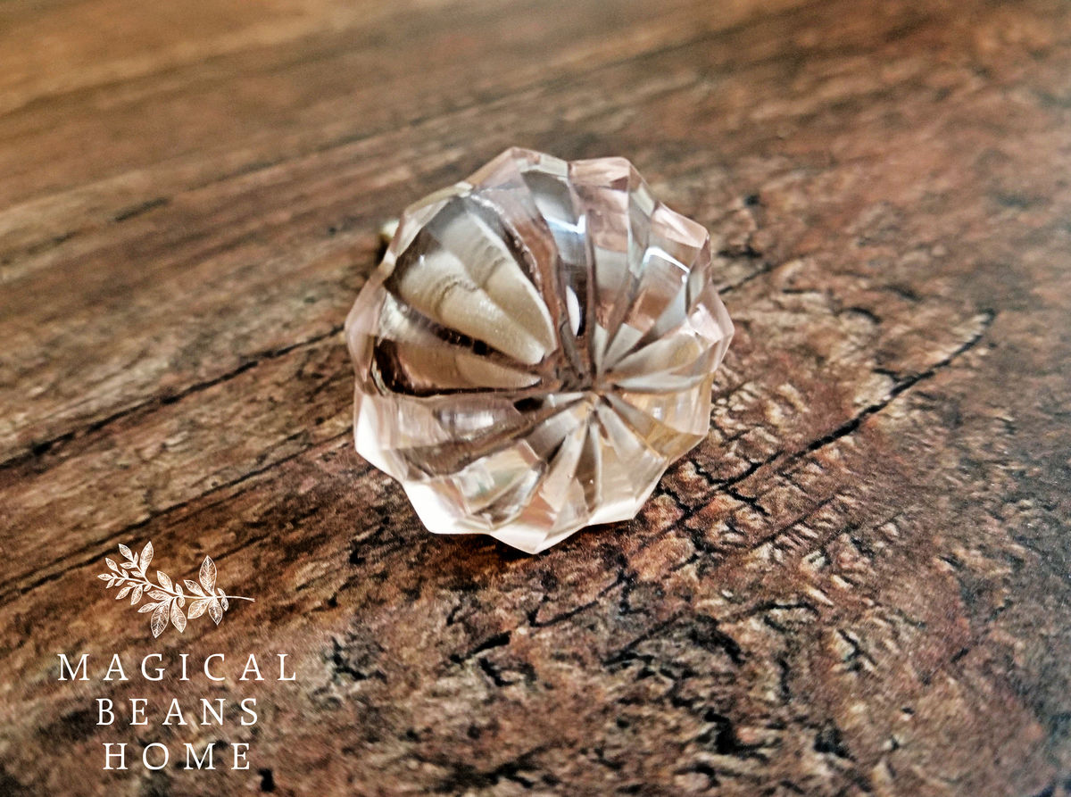 Decorative Blush Pink Multi Faceted Glass Knob Magical Beans Home