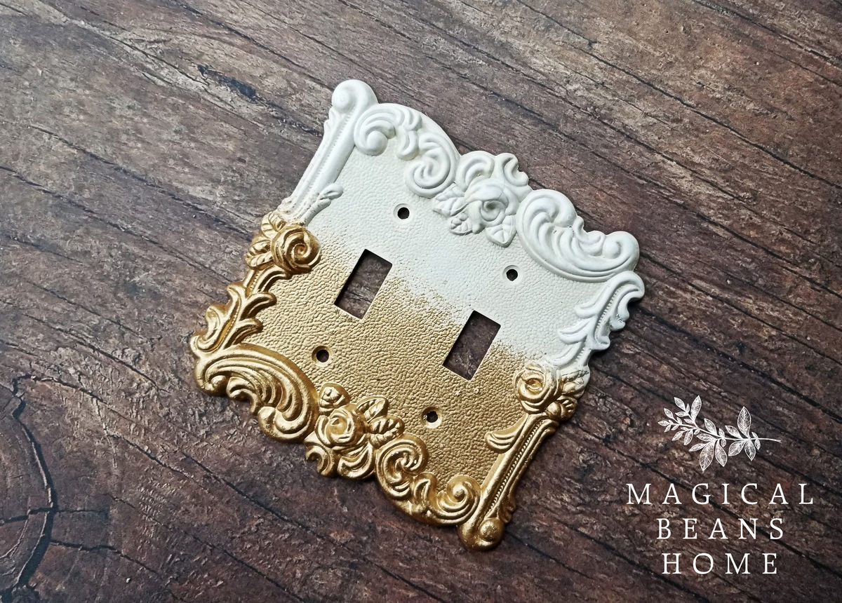 HandPainted Double Toggle Light Switch Plate Cover Magical Beans Home