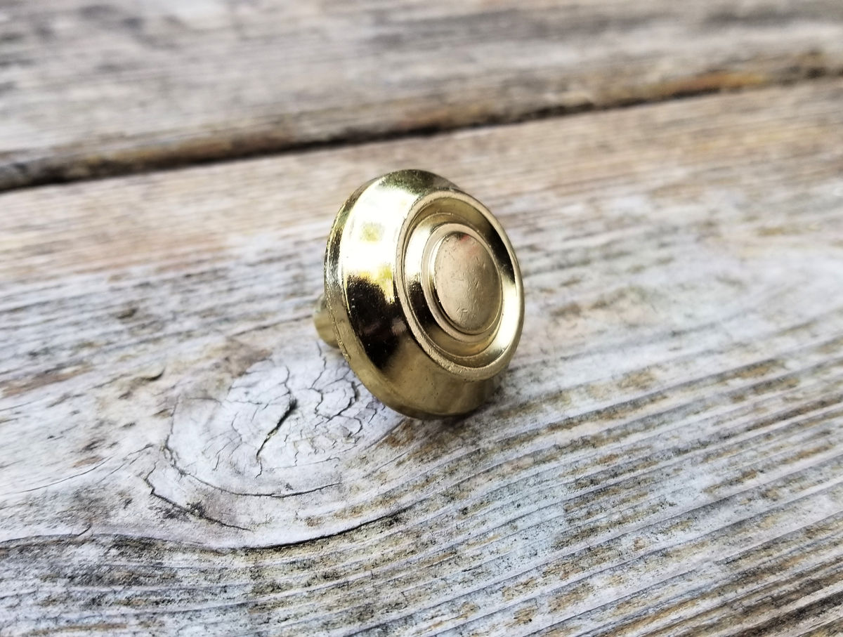 Vintage KBC Gold Multi Ring Knob in Solid Brass Magical Beans Home