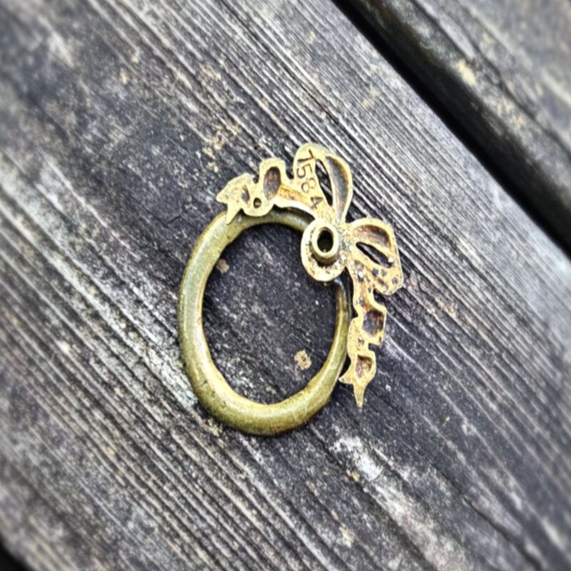 Keeler Brass Co Vintage Bow n' Ribbon Wreath Ring Pull  - product images  of 