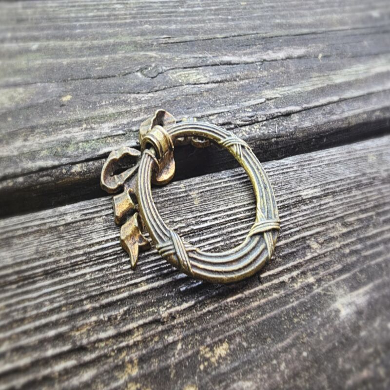 Keeler Brass Co Vintage Bow n' Ribbon Wreath Ring Pull  - product images  of 