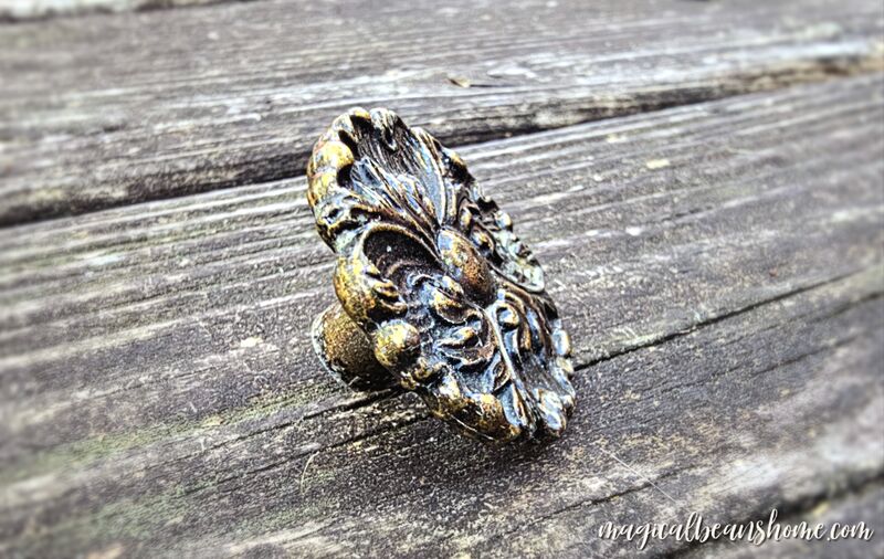 French Provincial Vintage Antiqued Gold Cabinet Knobs  - product images  of 