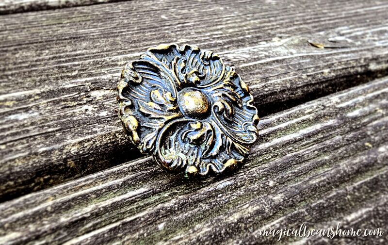 French Provincial Vintage Antiqued Gold Cabinet Knobs  - product images  of 