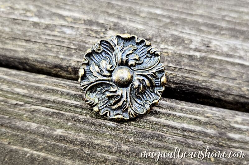 French Provincial Vintage Antiqued Gold Cabinet Knobs  - product images  of 