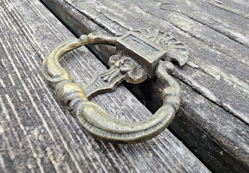 Vintage Keeler Brass Co Antiqued Gold Art Deco Ring Pulls  - product images  of 