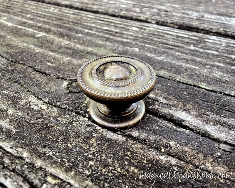 Antique Keeler Brass Company Small Brass Multi Ring Knotched Cabinet Knobs  - product images  of 