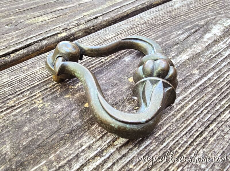 Keeler Brass Company Mid Century Modern Large Vintage Antiqued Brown Ring Pull  - product images  of 