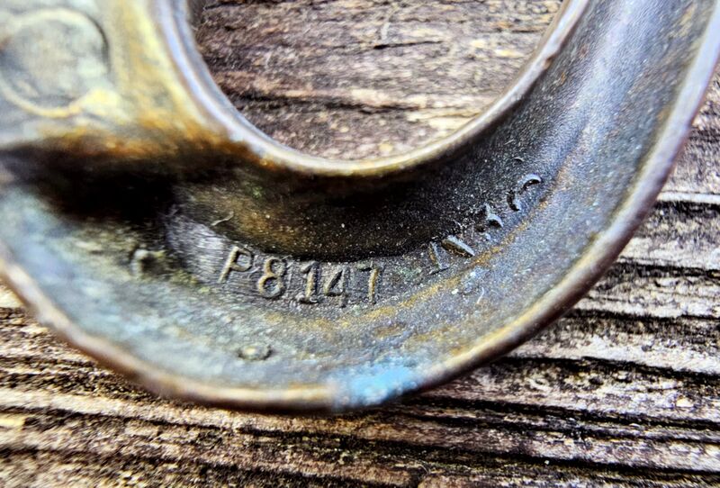 Keeler Brass Company Mid Century Modern Large Vintage Antiqued Brown Ring Pull  - product images  of 