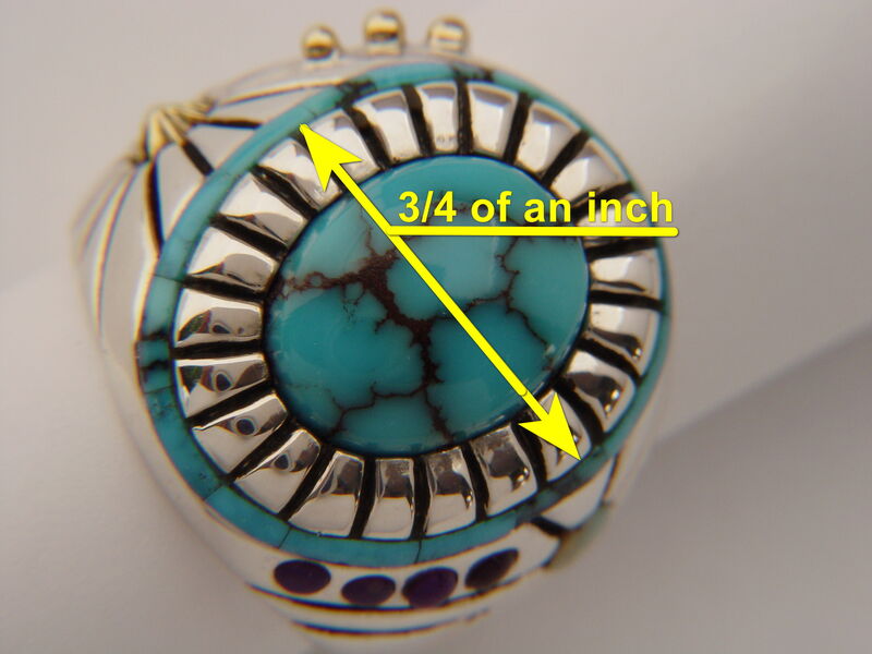 High Grade Spider Web Turquoise Ring - product images  of 