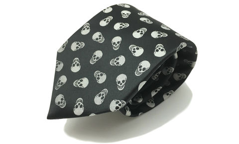 VICTOR,skulls silk necktie, skulls woven silk tie, skull pattern silk necktie, skulls tie, skulls necktie, skulls tie uk, skulls necktie made in england