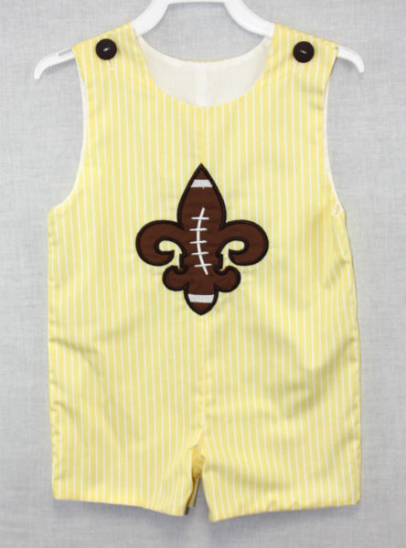 Football Romper, Fleur De Lis Clothing, Baby Boy Clothes 291941 - product images  of 