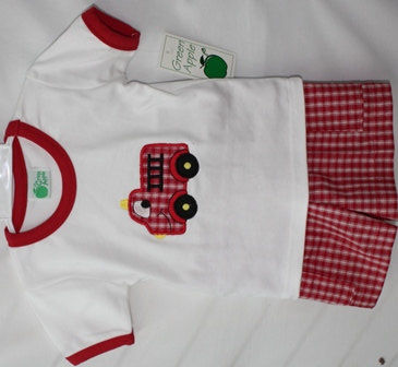 Fireman Baby Clothes, Firetruck Baby Clothes, Baby Boy Tee Shirt 291406 - product images  of 