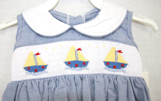 Smocked Dresses | Smock Dress |  Nautical Clothing 412035 A018 - product images  of 