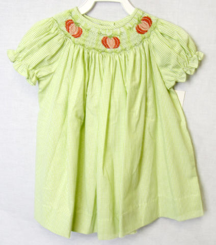 Thanksgiving,Smocked,Dress,,Baby,Clothes,412581,-,AA135,Smocked Thanksgiving,Smocked Bishop Dress, Thanksgiving Smocked Dress Girl | Smocked Pumpkin Dress Baby | Smocked Pumpkin Bishop Dress | Thanksgiving Bishop Dress