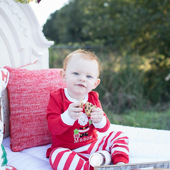 Christmas infant online pajamas