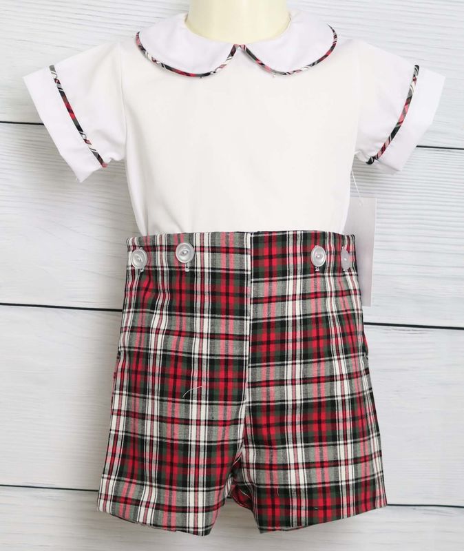 Zuli Kids Red Plaid Toddler Boy Christmas Outfit 293725 - product images  of 