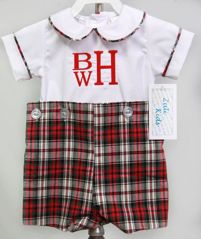 Zuli Kids Red Plaid Toddler Boy Christmas Outfit 293725 - product images  of 