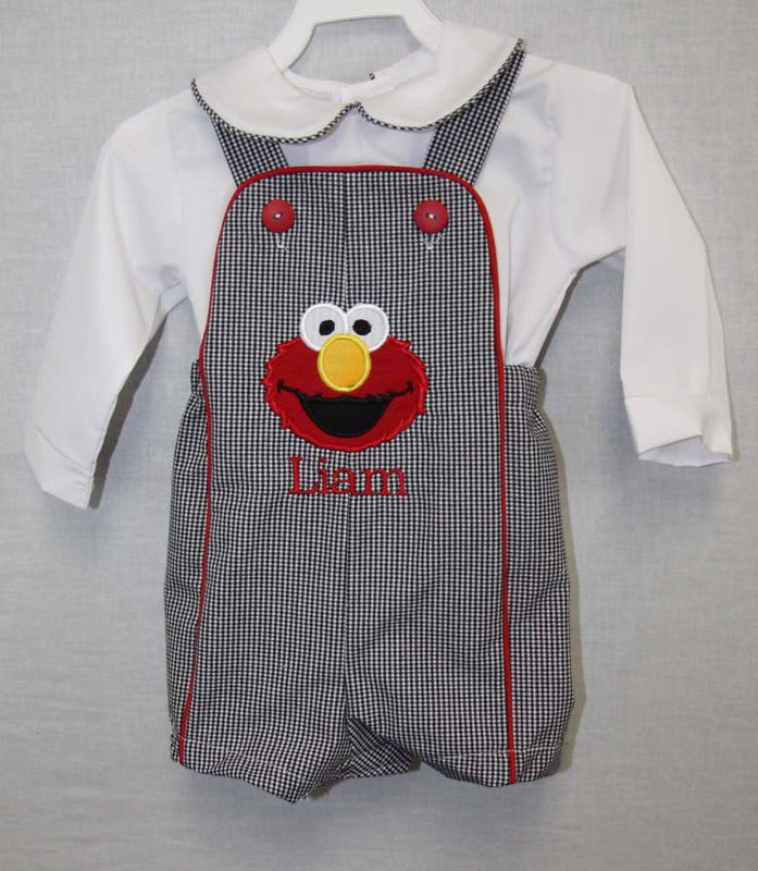 Elmo Birthday Outfit, Baby Boy Clothes, Elmo Birthday Shirt,Sesame Street Birthday 292134 - product images  of 