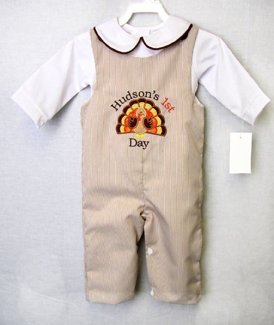 First Turkey Day Outfit Baby Boy, Fall Baby Clothes,  Toddler Boy Thanksgiving Outfit 292731 - product images  of 