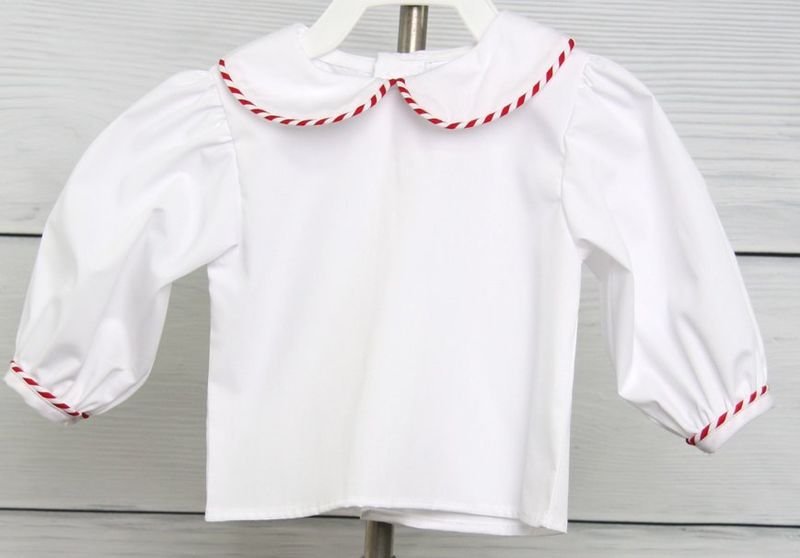 Peter Pan Collar Shirt, White Blouse, Zuli Kids293710 - product images  of 