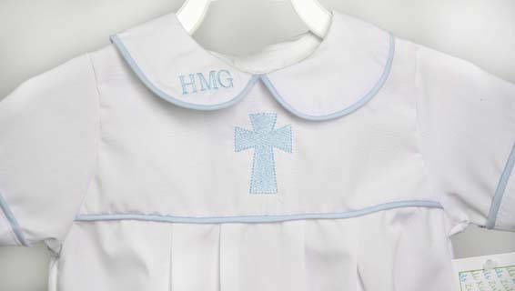 Baby Boy Christening Outfit, Infant Bubble Romper 292980 - product images  of 