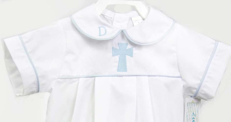 Baby Boy Christening Outfit, Infant Bubble Romper 292980 - product images  of 