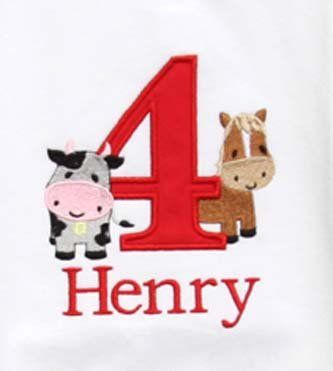 Farm Themed Birthday Party, 4th Birthday Shirt, Zuli Kids  292994 - product images  of 