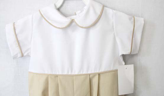 Baby Baptism Outfit, Baby Boy Bubble Romper, Zuli Kids 292430 - product images  of 