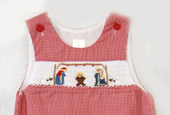 Smocked Nativity Dress, Smocked Christmas Dress, Zuli Kids 412595-CC350 - product images  of 