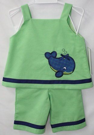 Baby Boy Shortalls, Whale Baby Clothes, Zuli Kids 291363 - product images  of 