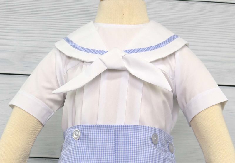 Baby Boy Sailor Outfit, Nautical Baby Boy Clothes, Baby Sailor Suitt 292164 - product images  of 