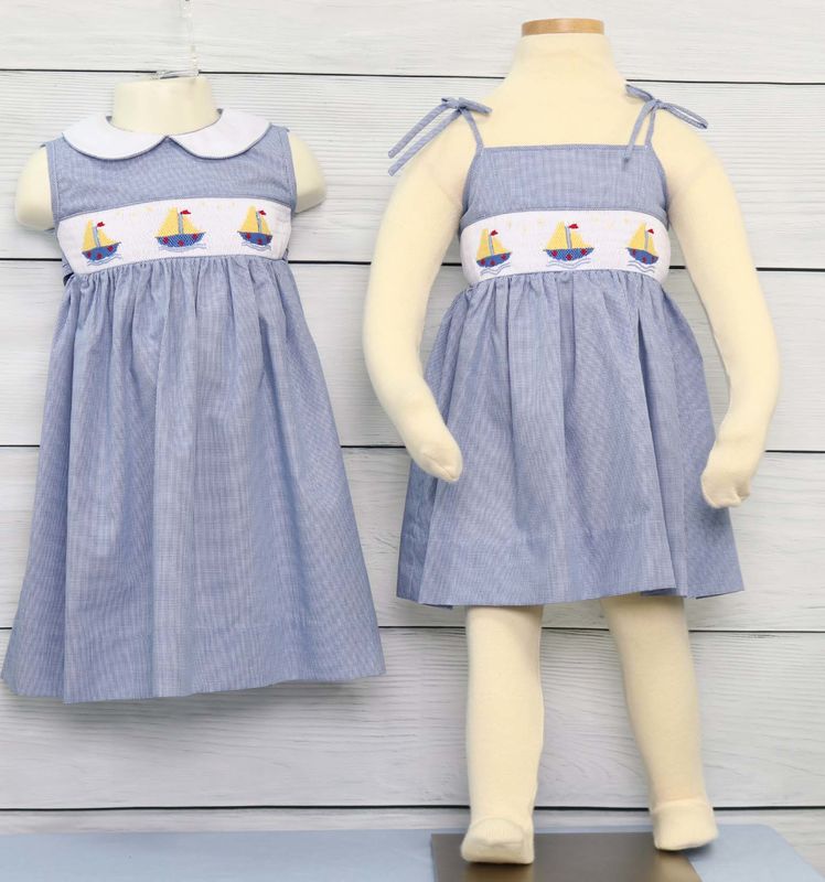 Smocked Dresses | Smock Dress |  Nautical Clothing 412035 A018 - product images  of 