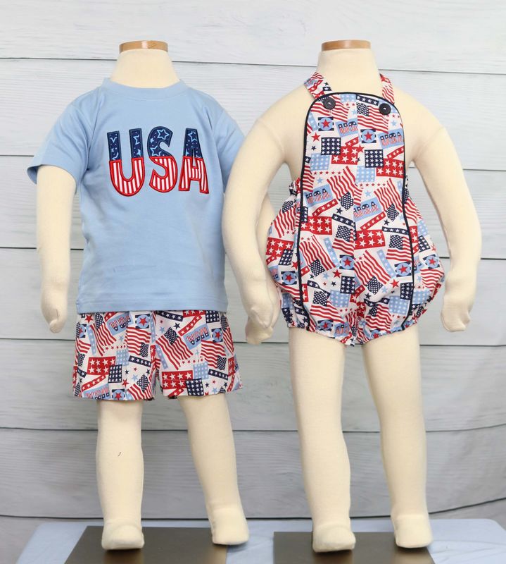 Toddler Boy Short Sets, 4th of July Baby Boy Outfit, Zuli Kids 293953 - product images  of 