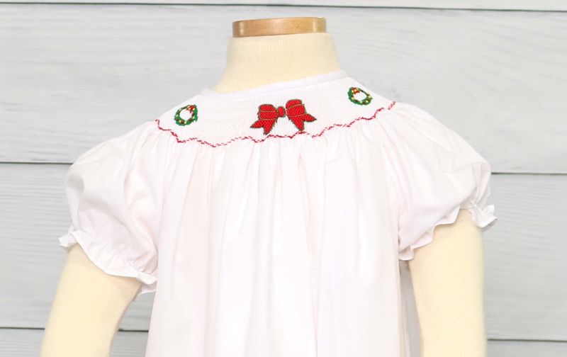 Baby Girl Christmas Dresses, Smocked Christmas Dresses, Zuli Kids 412724-DD118 - product images  of 