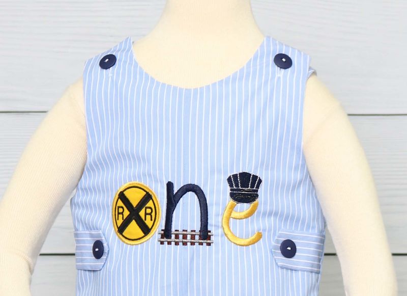 Train Birthday Party, Baby Boy Jon Jons, Baby Boy Shortalls 292292 - product images  of 