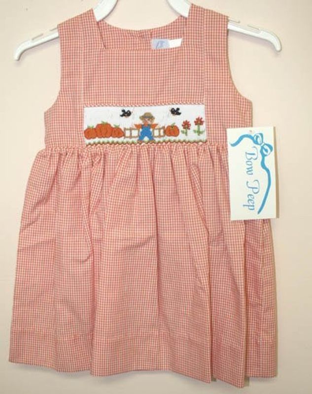 Thanksgiving Outfit for Baby Girl, Fall Smocked Dresses, Baby Girl Jumper 412225-AA120 - product images  of 