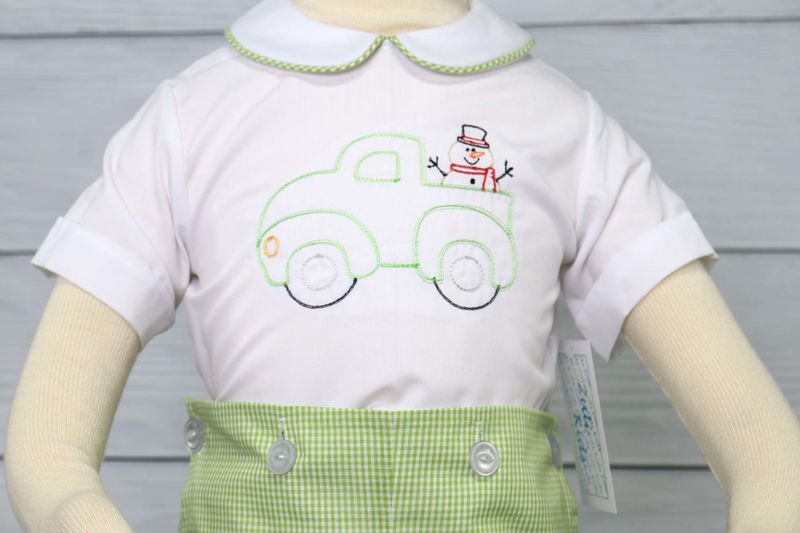 Toddler Boy Christmas Outfit, Boys Christmas Romper, Baby Boy Christmas Outfit 293109 - product images  of 
